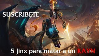 5 JINX PARA MATAR A UN KAYN Partida en Odisea Odyssey League of Legends S8 [upl. by Bartram]