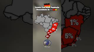 Brazilian States With The Largest Population with German Heritage brazil mapping shorts germany [upl. by Dylane]