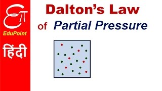 Daltons law of Partial Pressure  Explained in HINDI [upl. by Rimidalv]