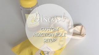 🍋  custom reaction role setup  YAGPDBxyz bot [upl. by Imhskal]