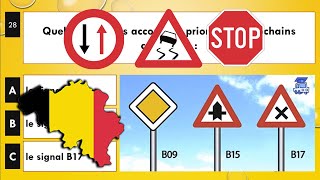 permis de conduire théorique Belgique 2024 ✅ 50 Questions  examen code de la route test 4 [upl. by Nirre353]