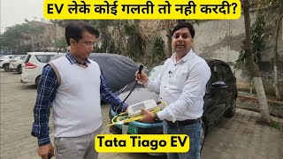 TATA Tiago EV True Review 2024  असली Range कितनी है  AP carBHP [upl. by Jaela]