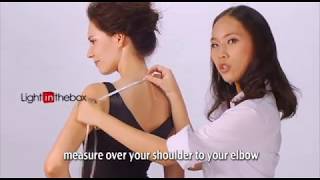 How to Measure For a Dress  Lightintheboxcom [upl. by Pomfrey]