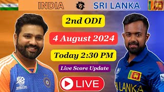 🔴LIVE  2nd ODI INDIA vs SRI LANKA 🔴 India Tour of Sri Lanka icc bcci cricket india srilanka [upl. by Nyrehtak]