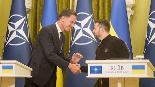 Ukraine is closer to NATO than ever Mark Rutte says during Kyiv visit [upl. by Oraneg]