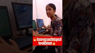 How to open Notepad  Notepad kaise open kare  notepad kaise open karte hain  shortsvideo shorts [upl. by Ameerahs261]