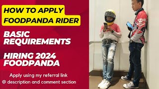 HOW TO APPLY FOODPANDA RIDER 2024 [upl. by Eiltan512]