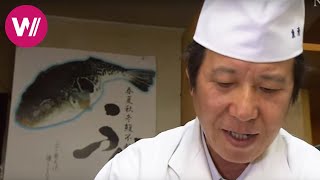 Fugu  how to prepare the deadly pufferfish as shown by quotUoseiquot chef Rikizo Okamoto  Tokyo [upl. by Nohtiek965]