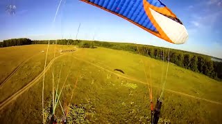 Helpless Paragliding Student Ends Flight in an Odd Crash Landing  Paragliding Gone Wrong [upl. by Sirc]