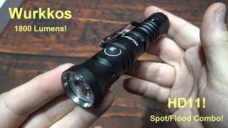 Wurkkos HD11 Flashlight Kit Review Luminus SFT40 CSP1919 amp 1313 LEDs for FloodThrow or Both [upl. by Durkin]