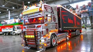 MOST IMPRESSIVE RC MODEL TRUCKS RC SCANIA MAN ACTROS GRAND HAULER SUPER SCALE [upl. by Imoian]