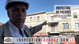 Inspection de façades de bâtiments brique maçonnerie et fondation  Daniel Dargis ing à Montréal [upl. by Elleiad188]