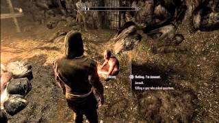 How to Serve time in Markarth Prison Mines Skyrim Dawnguard [upl. by Aikemet]