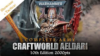 10th Edition ALDARI CRAFTWORLD ELDAR 2000pts Complete Army Warhammer 40K Showcase  Tactica [upl. by Nahta101]