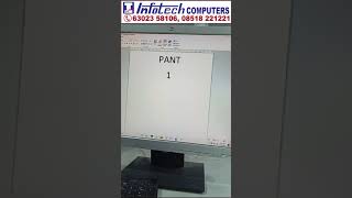 Create pant Word Document  Infotech Computers Bhagya Nagar Kurnool 6302358106 [upl. by Anazus532]