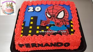 Pastel de spidermancomo decorarlo spiderman cake [upl. by Anyrak]