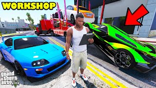 Franklin Bought New Luxury Supercars For His Workshop in GTA 5  SHINCHAN and CHOP [upl. by Nesyrb19]