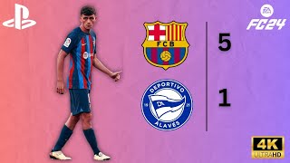 Barcelona vs Alavés  FC24 Classic Encounter 4K Gameplay barcelona fc24 8 [upl. by Pan]