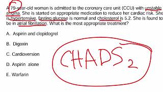 Data Interpretation  CHADS2 Score  Atrial Fibrillation  Cardiology  Medical School  Revision [upl. by Bren]