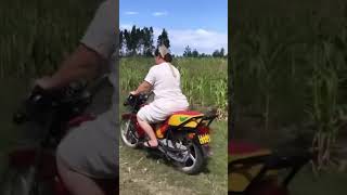 Sylvia first time riding a motorcycle in Kenya 🇰🇪 Africa funny [upl. by Sterrett875]