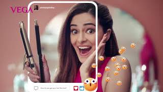 VEGA 3in1 Hair Styler featuring Ananya Panday TVC 30sec StraightCrimpCurl VEGA3in1HairStyler [upl. by Einalam]