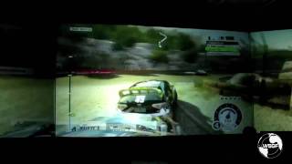 ATI EyeFinity Launch Event  DiRT2 on 3 Projectors [upl. by Marlon]