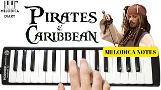 Pirates of the Caribbean ☠️ Melodica Tutorial Notes [upl. by Llerdnek]