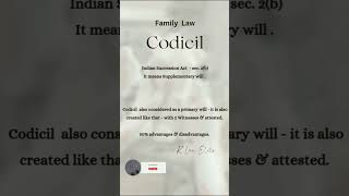 Codicil  Family law In Tamil KLawElite [upl. by Crosby]