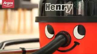 Red Numatic Henry HVR200 Bagged Cylinder Vacuum Cleaner Argos Review [upl. by Ahsauqram24]