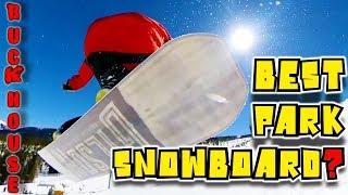 Gilson Duel Snowboard Review  Fun Park and Best Butter Board [upl. by Brawner]