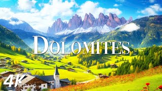 FLYING OVER DOLOMITES 4K Video UHD  Peaceful Piano Music With Beautiful Nature For Relaxation [upl. by Seaden475]