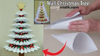 RECYCLED CHRISTMAS TREE  WALL DECORATION IDEA FOR CHRISTMAS diy craft walldecor [upl. by Aimahc]