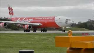 Air Asia X Airbus A340313Xs at London Gatwick [upl. by Kingsbury]