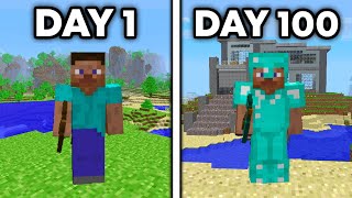 I Spent 100 Days in Minecrafts Oldest Version [upl. by Nnylyar747]