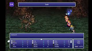 Final Fantasy VI Pixel Remaster  Cave on The Veldt  Death Warden miniboss battle [upl. by Shirk]