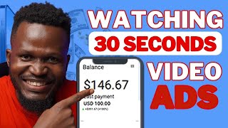 Earn 1 Every 30 Seconds Watching Video Ads Online  Make Money Online [upl. by Elleirol]