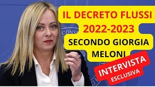 💥 DECRETO FLUSSI 2023 SECONDO GIORGIA MELONI 🔴 RILASCIO E CONVERSIONE PERMESSO DI SOGGIORNO [upl. by Hsotnas437]