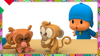 Cinque Scimmiette   Pocoyo Italiano  Imparare a Contare  Canzoni per Bambini [upl. by Eehc]