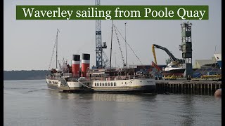 Paddle steamer Waverley sailing from Poole Quay September 2023 [upl. by Simonette311]