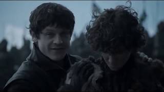 Game of ThronesKit HaringtonJon SnowIwan RheonRamsayArt ParkinsonRickon Stark death scene [upl. by Atkinson206]