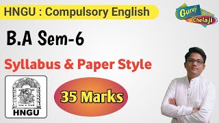 BA Sem6 Compulsory English  Syllabus and Paper Style  by Mayur Vyas [upl. by Eilahs]