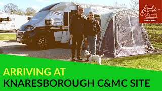 Arriving At Knaresborough Caravan And Motorhome Club Site [upl. by Etnuaed]