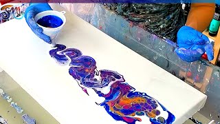 Fun with FUNNEL Acrylic Pour😄 Beautiful CELLS Acrylic Pouring Technique  Fluid Art Painting [upl. by Ivette]