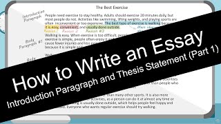 How to Write an Essay Introduction Paragraph with Worksheet [upl. by Rein885]