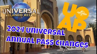 Universal Studios Orlando 2024 Annual Pass Changes [upl. by Ricardama]