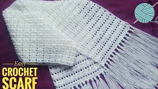 No vas a creer lo fácil que es tejer ésta Linda Bufanda a Crochet Tutorial 💯para PRINCIPIANTES [upl. by Ellerad]