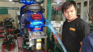 Cara pasang velg sprint R12 di vespa S LX [upl. by Maryly943]