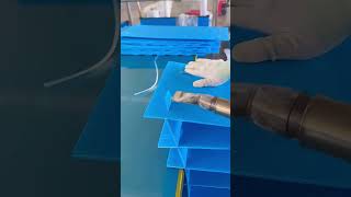 Plastic interlayer welding process Good tools and machinery make work easy [upl. by Gawlas]