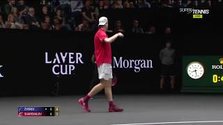 Shapovalov vs Zverev ● Laver Cup 2017 HD Highlights [upl. by Thacher]