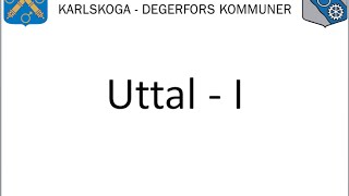 Uttal – I  Vuxnas lärande Karlskoga Degerfors [upl. by Hindu]